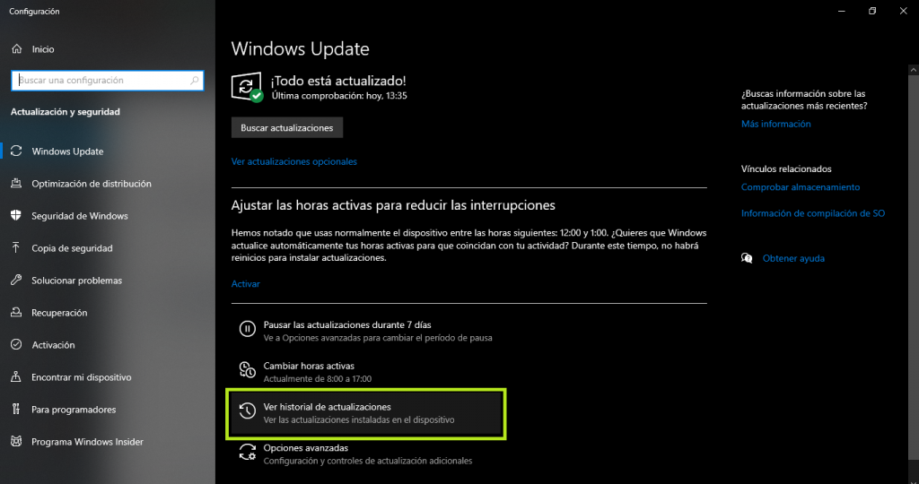 Cómo desinstalar actualizaciones en Windows 10